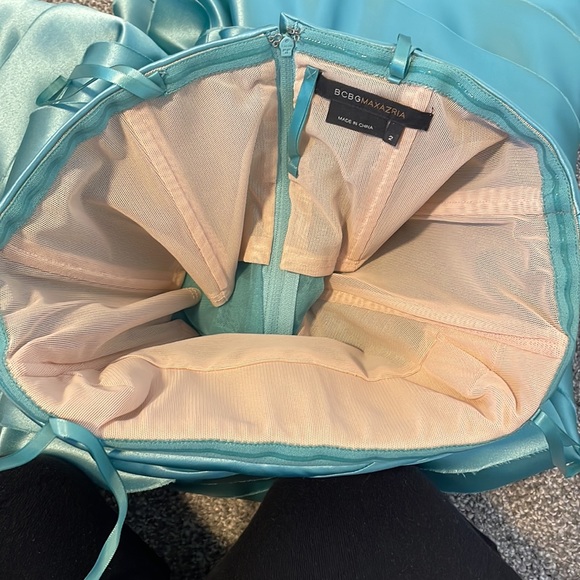 BCBGMAXAZRIA Strapless Turqouise Dress - Picture 8 of 8